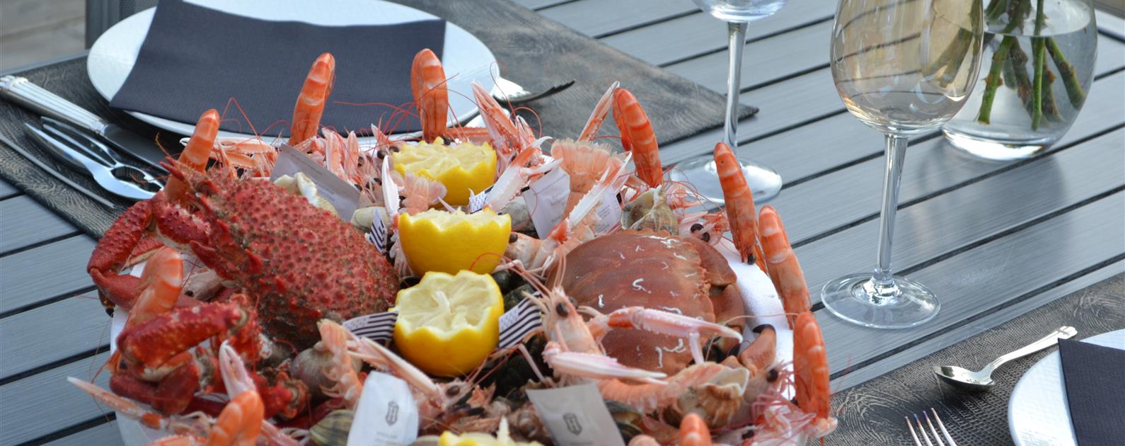 Beispiel für Meeresfrüchte Platte